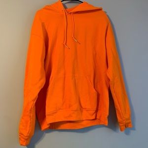 neon orange hoodie